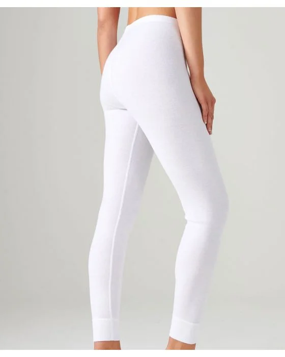 Legging long, fine côte Thermolactyl