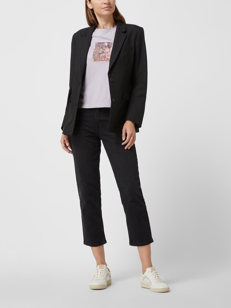 Blazer aus Viskosemischung Modell 'Feliana' in schwarz