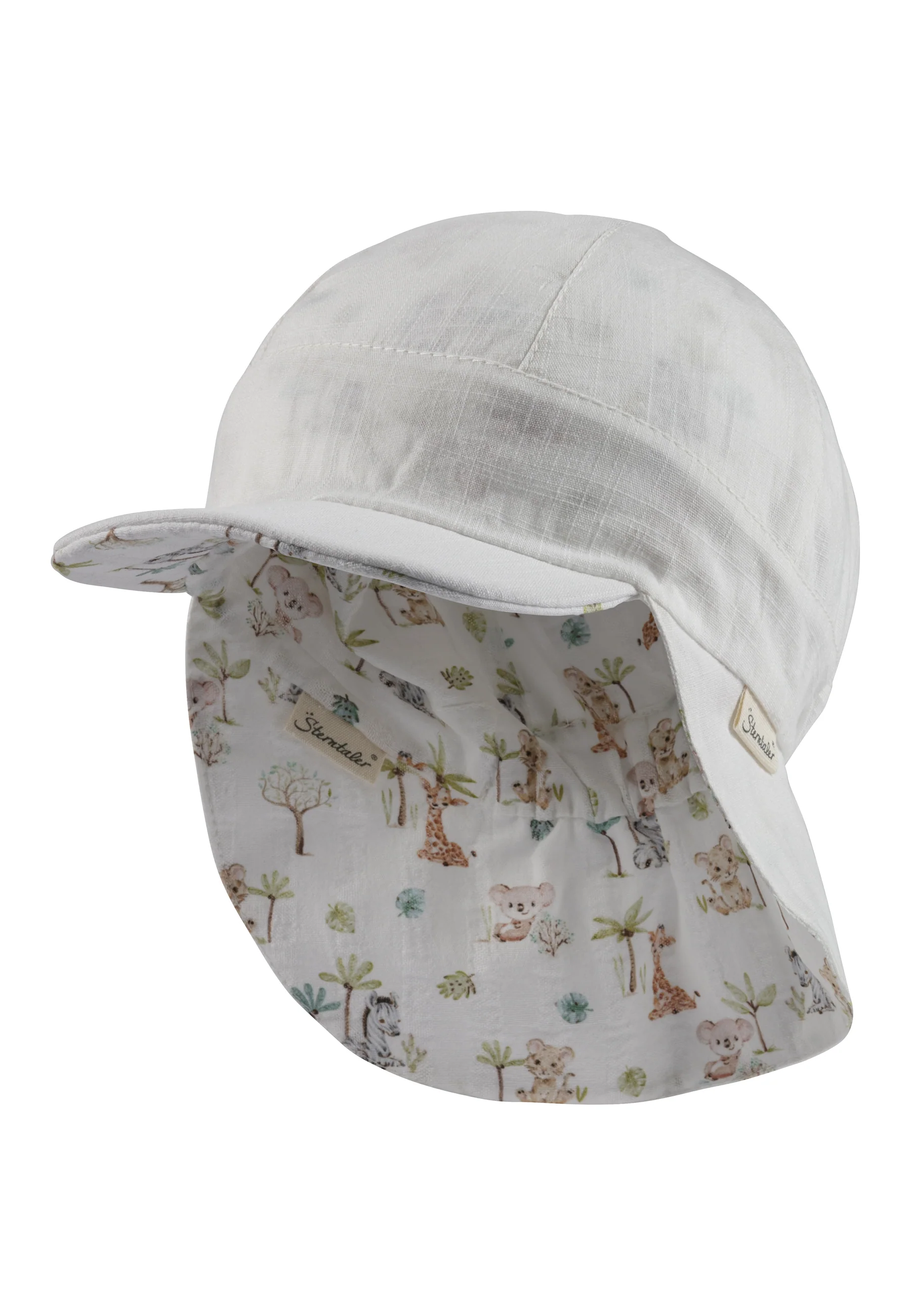 Wendeschirmmütze mit Nackenschutz Zootier-Babys
