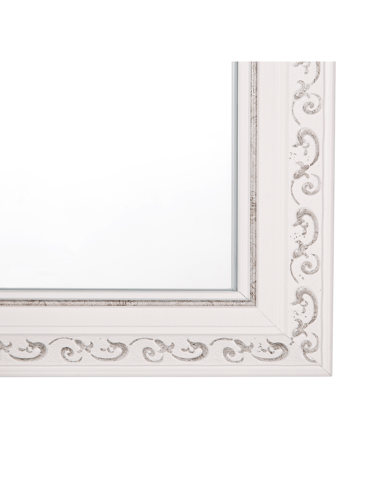 Beliani Wandspiegel MAULEON in Weiß/Silber - (W) 50 x (H) 130 x (L) 3 cm günstig kaufen onesize