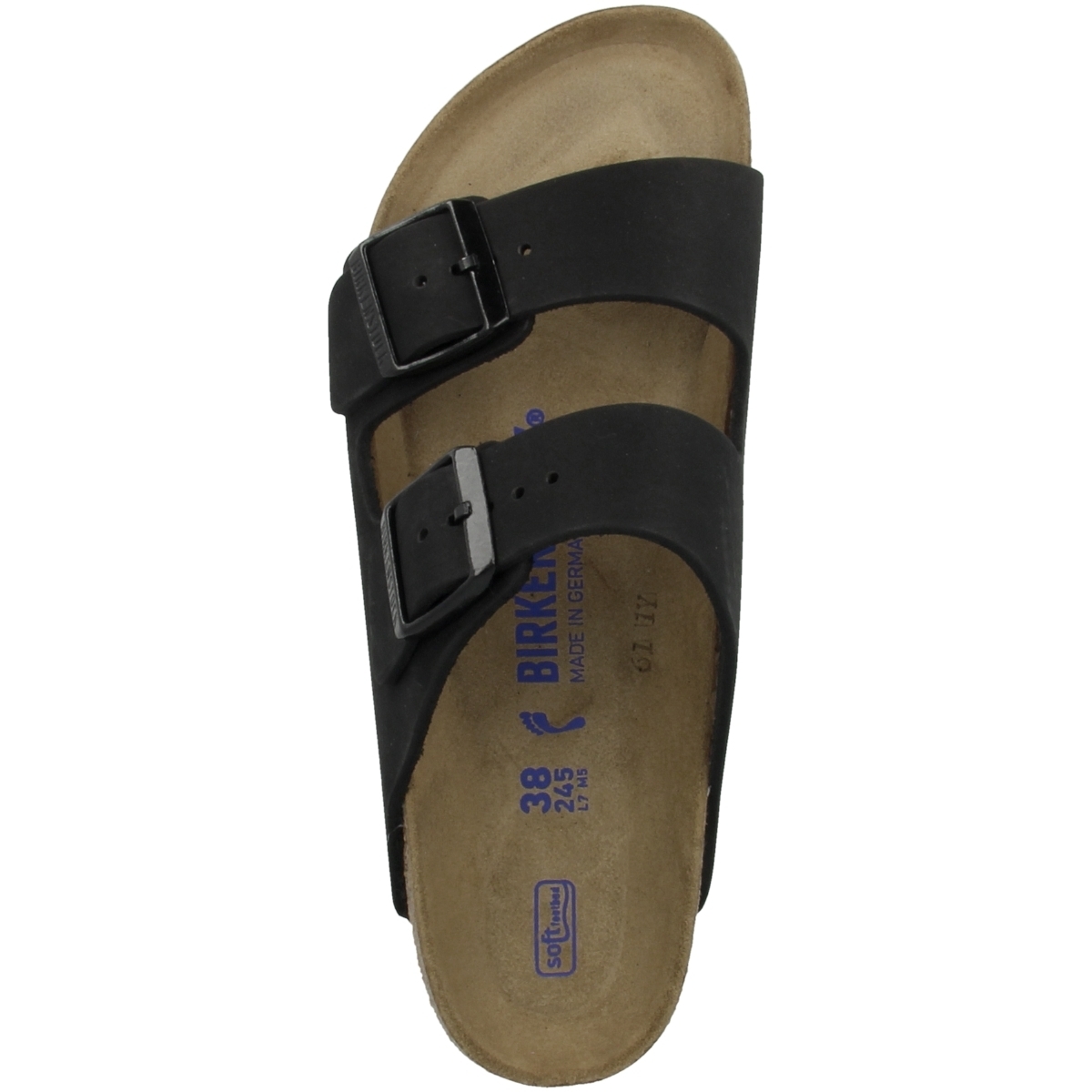 Birkenstock Arizona SFB Nubukleder normal Sandale schwarz