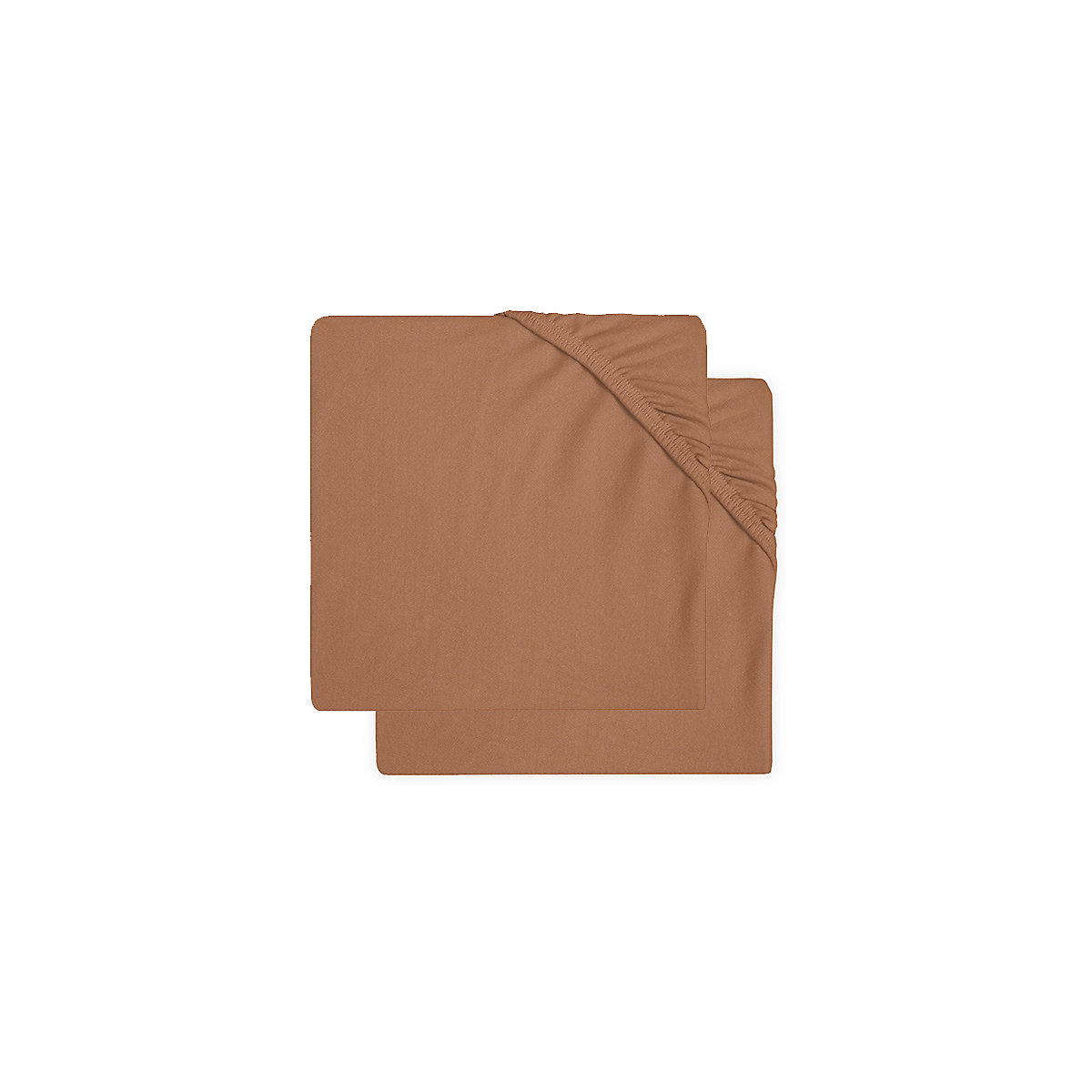 Spannbettlaken Jersey, 60 x 120 cm, caramel, 2er Set