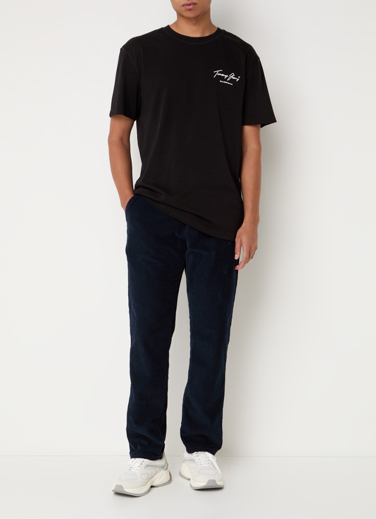 Pantaloni chino din catifea reiată Tommy Hilfiger Ryan, croială slim, cu buzunare laterale.