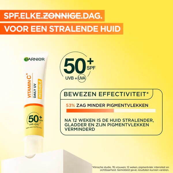 Garnier C-vitamin SPF50 láthatatlan pigmentáció elleni napi UV-fluid 40ml