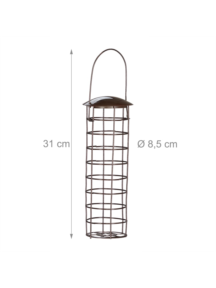 relaxdays 5 x Meisenknödelhalter in Braun - (H)31 x Ø 8,5 cm günstig kaufen onesize