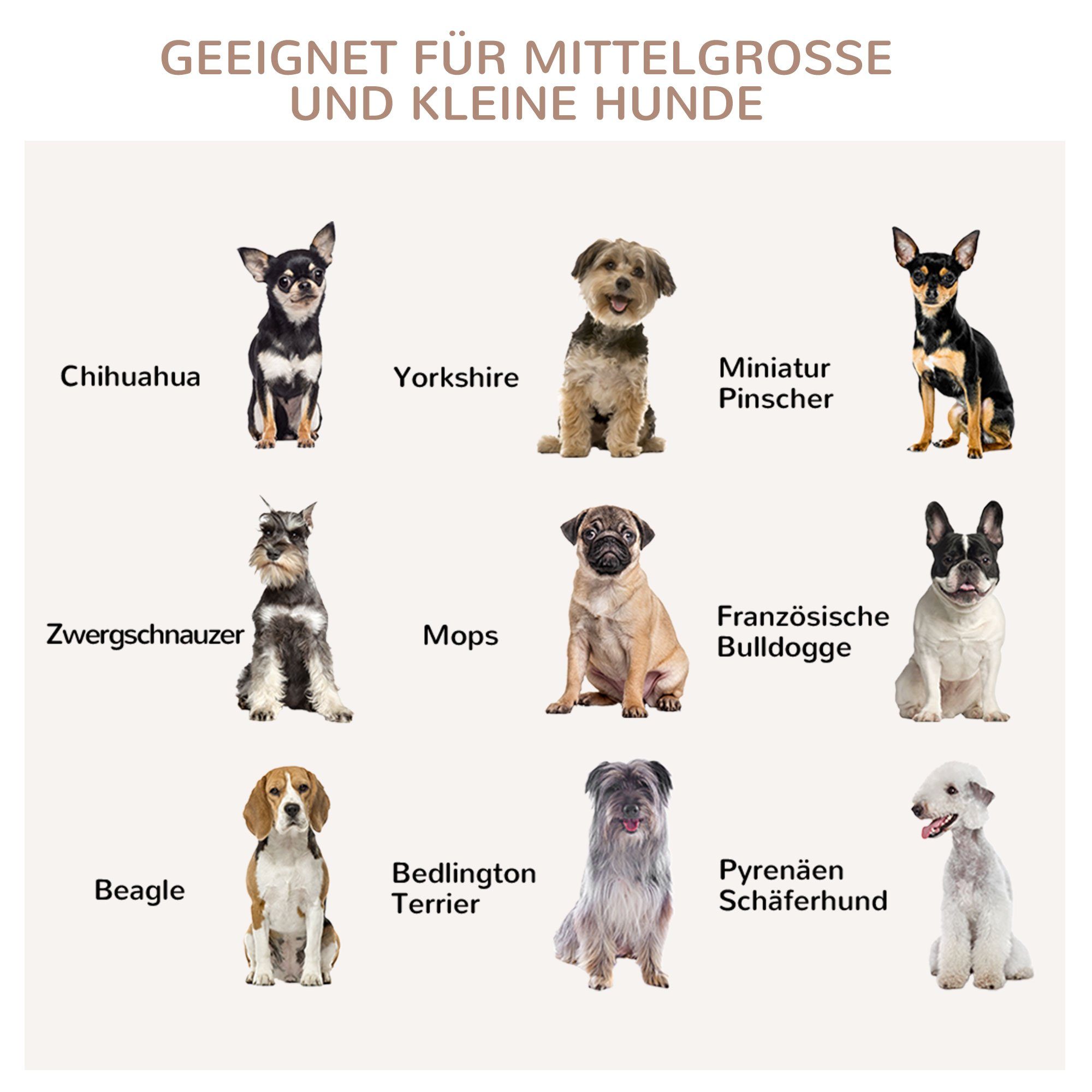 PawHut Hundehütte Hundekäfig, 2 Türen, verriegelbar, BxTxH: 80x50x56,5 cm