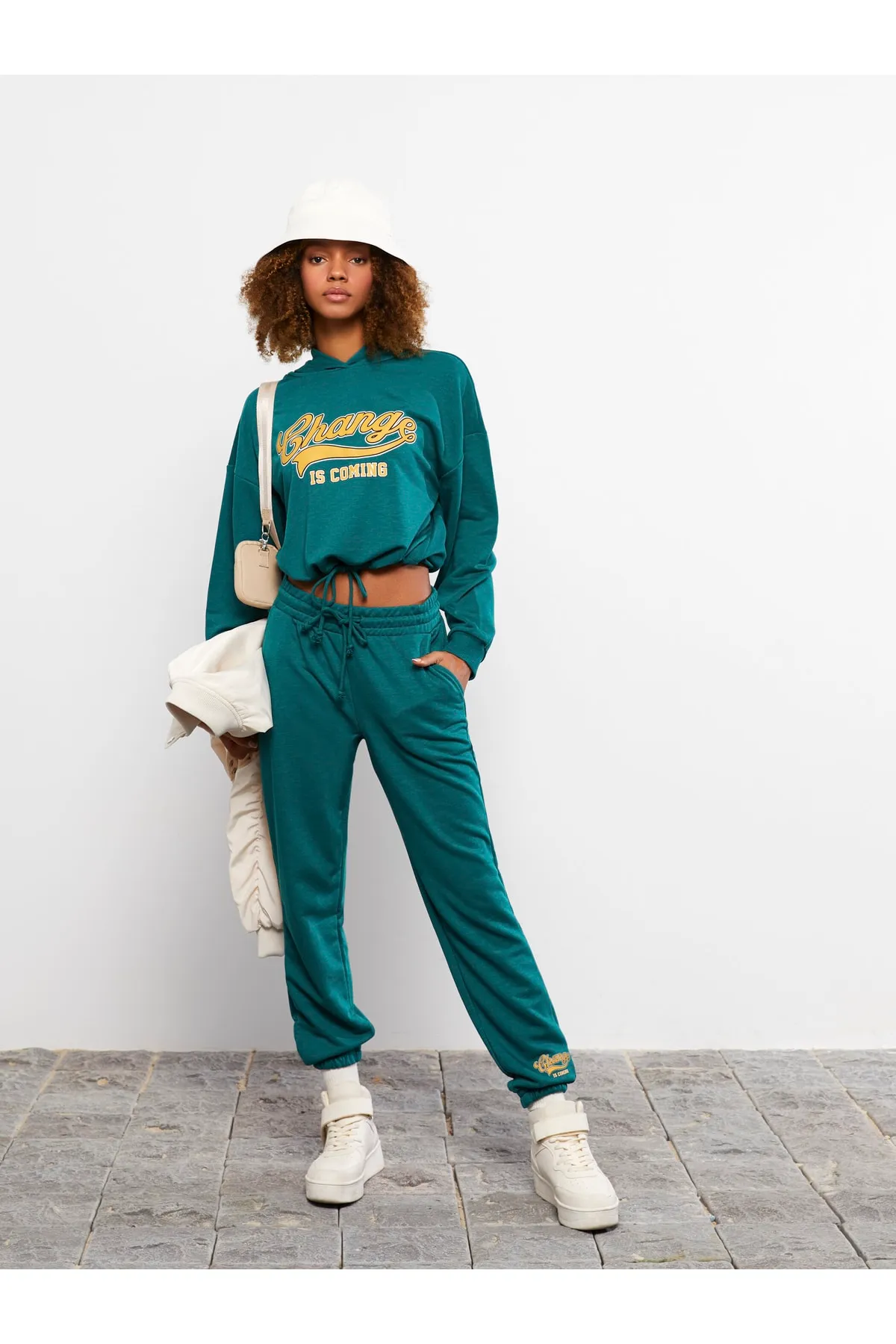 LC Waikiki  Bedruckte Damen-Jogger-Jogginghose mit elastischem Bund