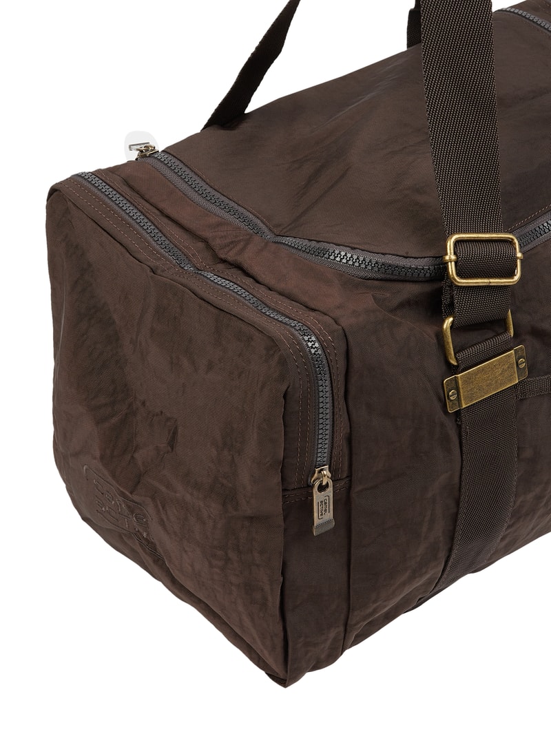 Weekender mit Logo in mittelbraun
