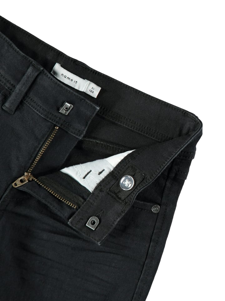 name it Stretch Jeans Shorts Kurze Denim Hose 5-Pocket in Schwarz günstig kaufen 158
