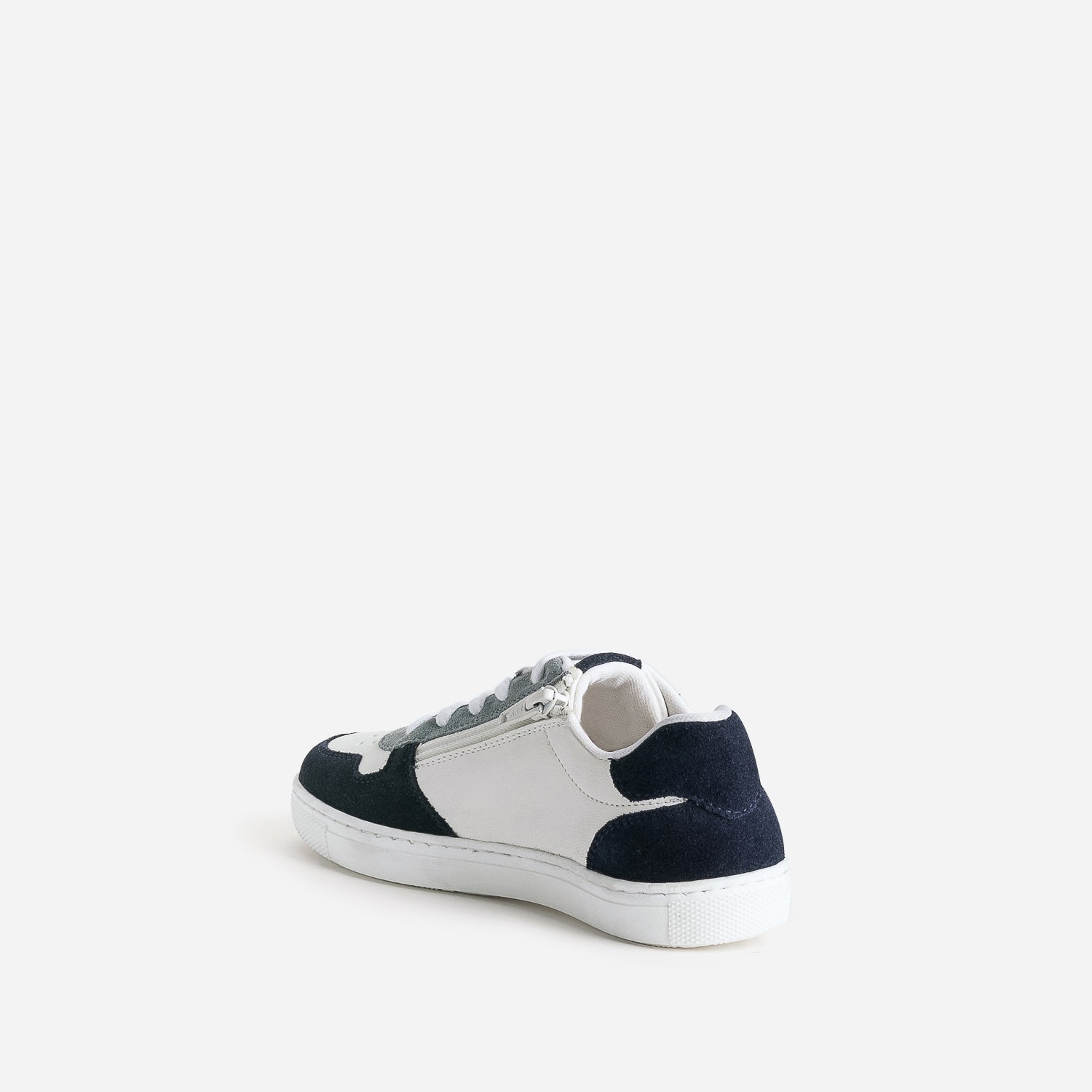 Tennis BUGGY blanche, marine et bleu grisé