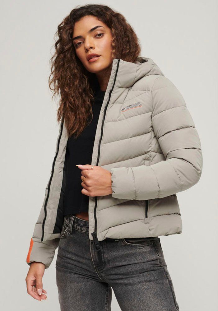 Superdry Steppjacke HOODED MICROFIBRE PADDED JKT
