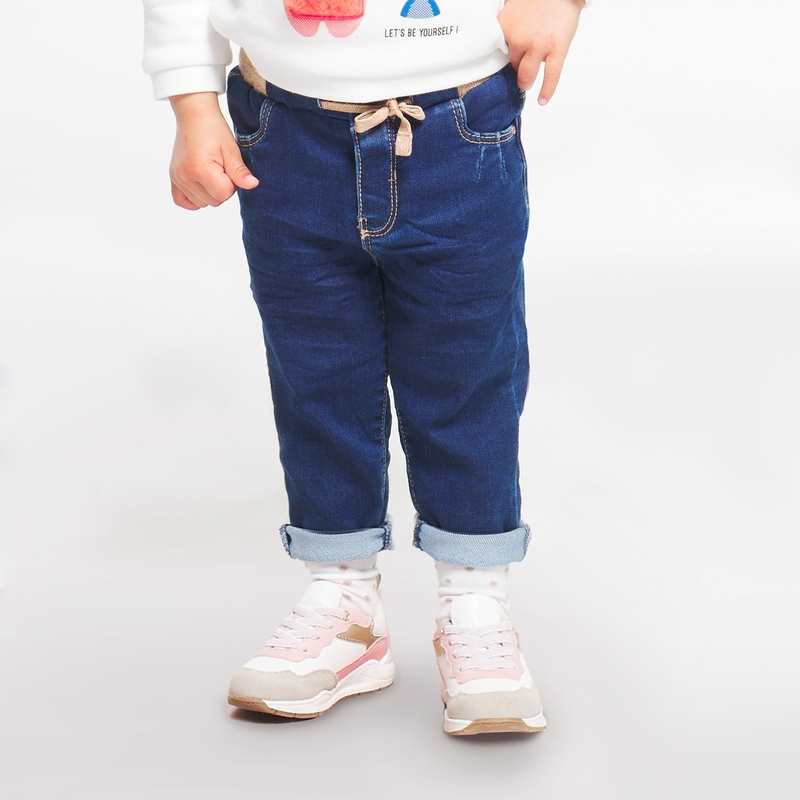 Pantalon jegging denim bleu bébé fille