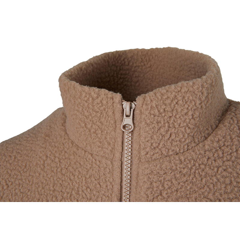 Vest str S-XL teddypile lys brun