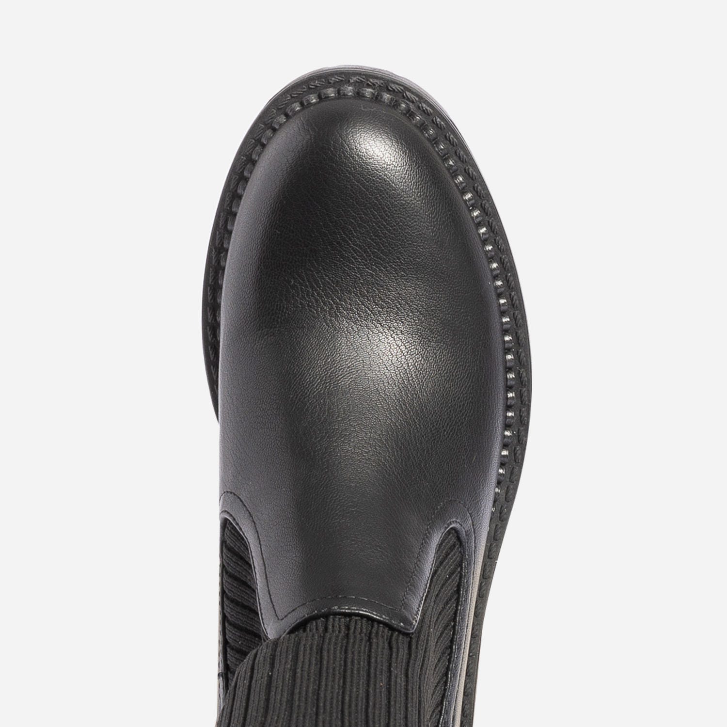 Botte-chaussette TEXTO noire
