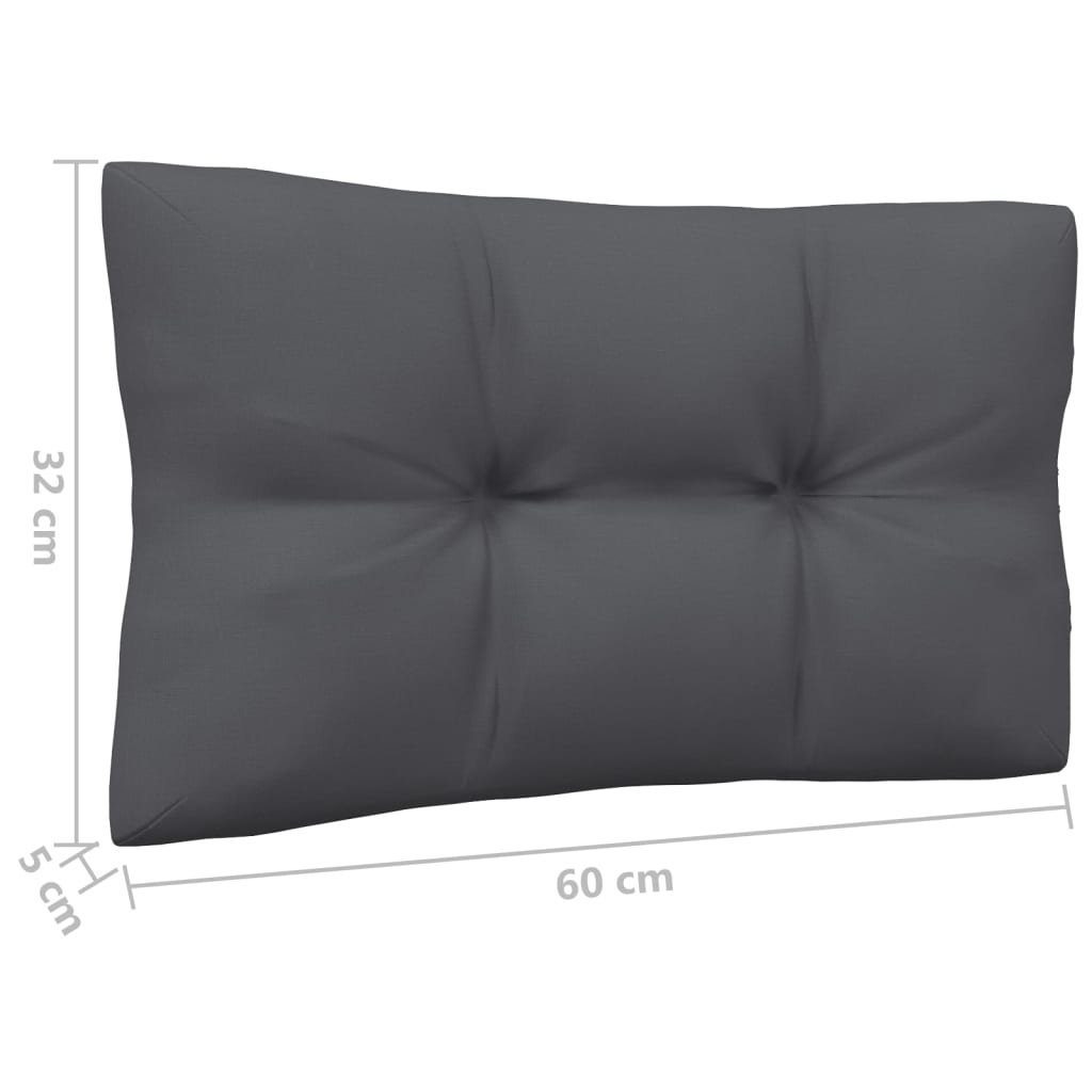 vidaXL Loungesofa 2-Sitzer-Gartensofa mit Anthrazit Kissen Massivholz Kiefer, 1 Teile