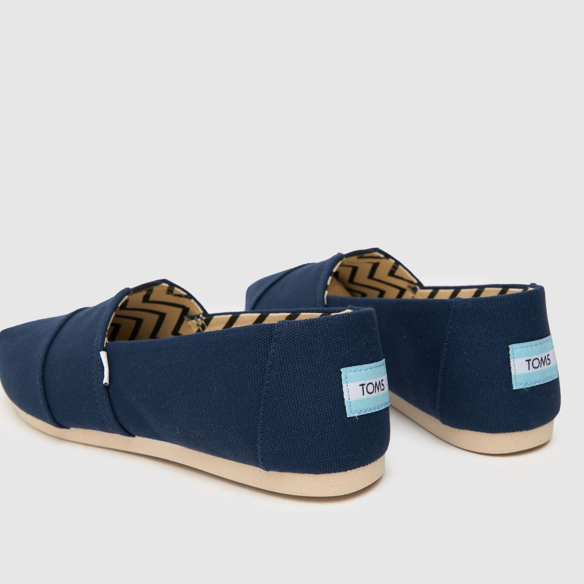 TOMS alp pamut lapos cipők sötétkék színben