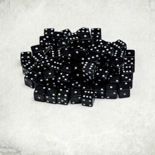 Mini Battle Dice 100x Black 7mm