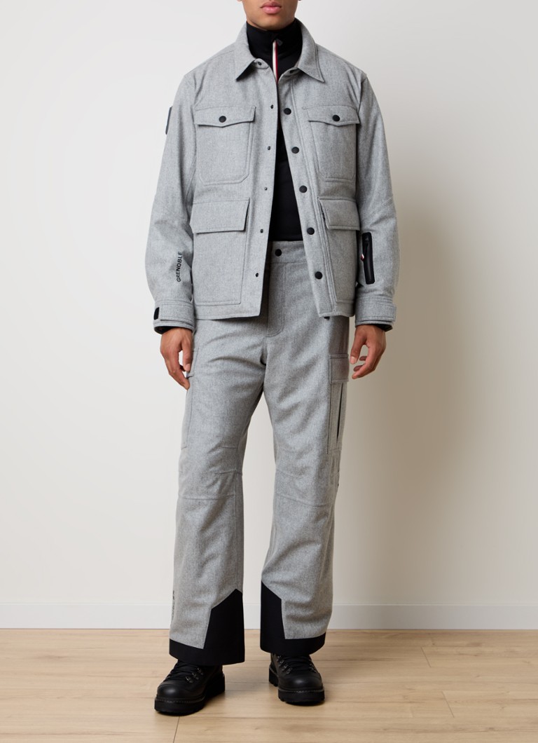 Pantaloni de schi Moncler din lână virgină cu croială dreaptă și buzunare cu clapă