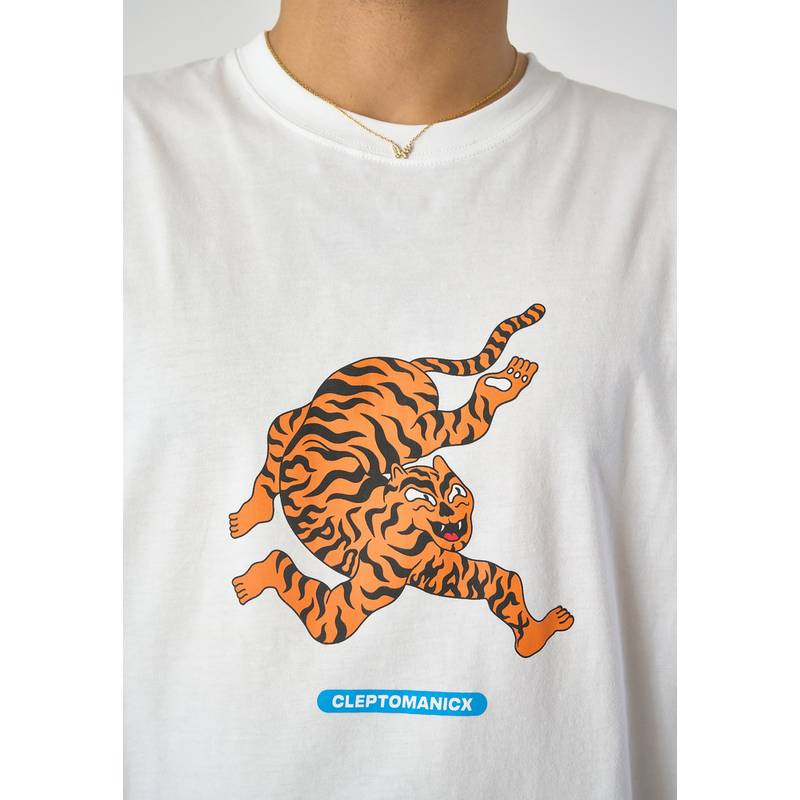 Cleptomanicx Tiger Limbs Printshirt Herren