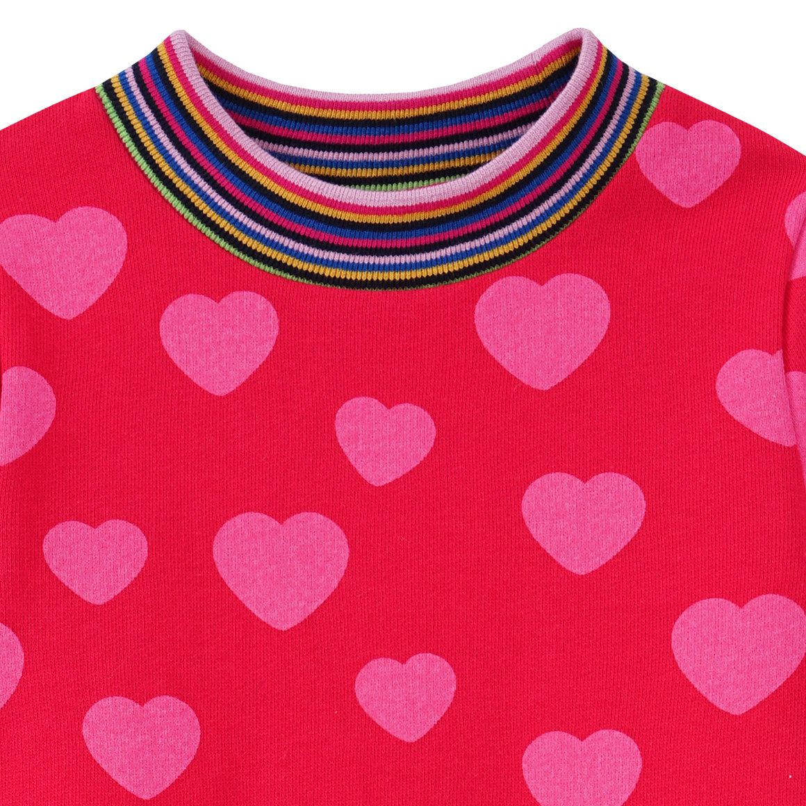 Mädchen Sweatkleid mit Herz-Print