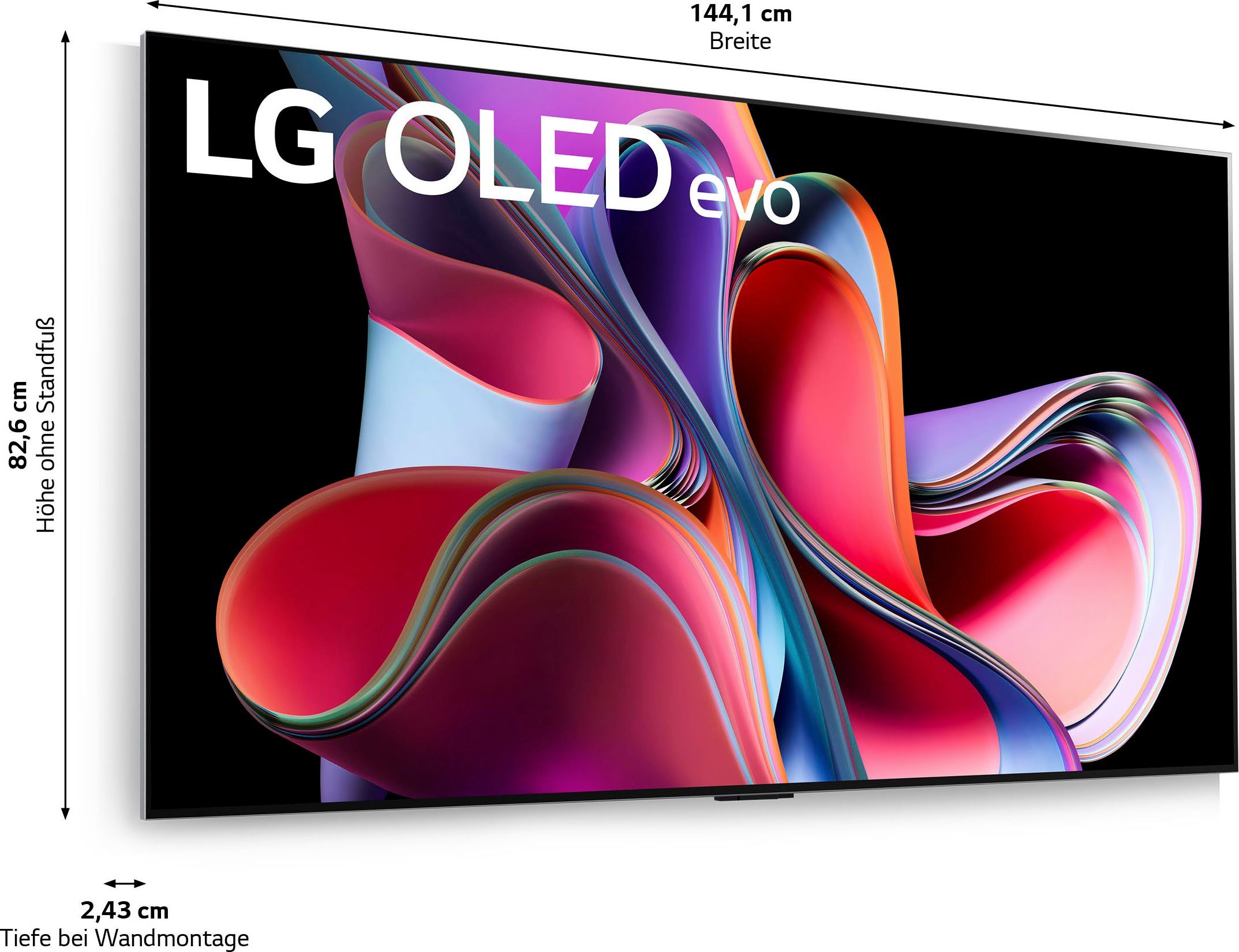 LG OLED65G39LA OLED-Fernseher (164 cm/65 Zoll, 4K Ultra HD, Smart-TV, OLED evo, α9 Gen6 4K AI-Prozessor, Brightness Booster Max)