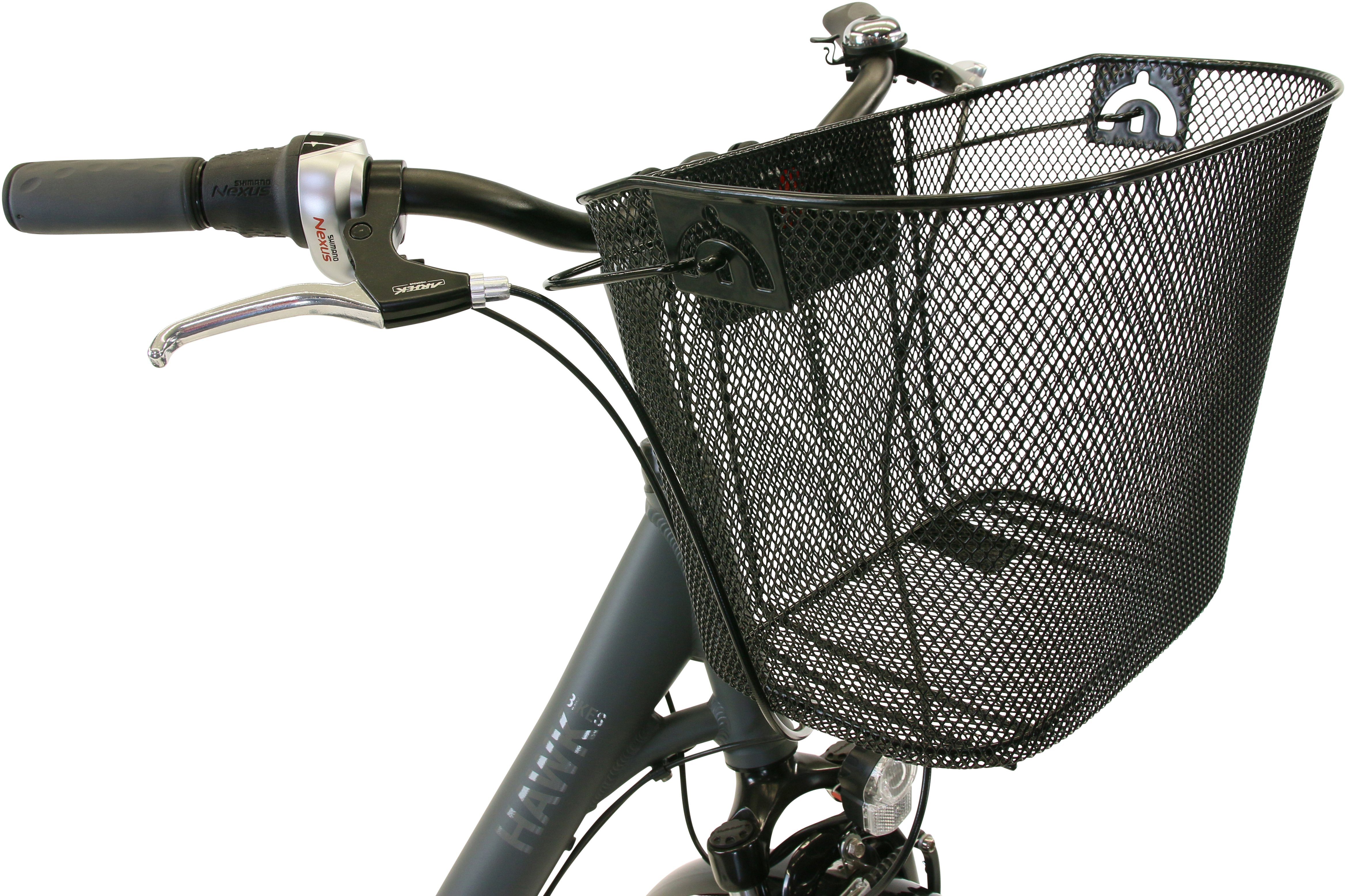HAWK Bikes Cityrad HAWK City Wave Deluxe Plus Grey, 7 Gang Shimano Nexus Schaltwerk