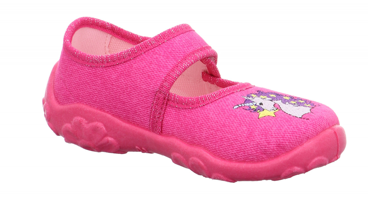 BONNY - Pink/Lila Hausschuh mit Klettverschluss