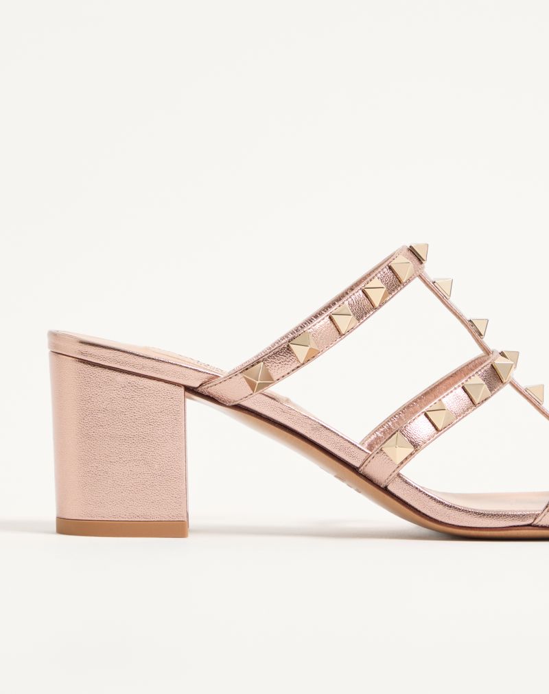 Slide Rockstud Sandal i lamineret nappa 60mm