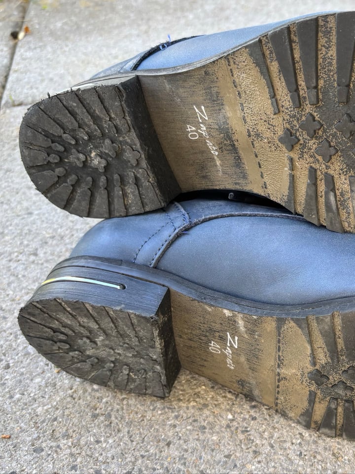 Zapato Leder-Boots in Dunkelblau günstig kaufen 40
