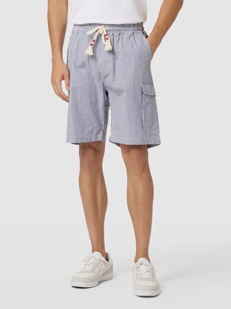 Bermudas mit Streifenmuster Modell 'MARSEILLE' in blau