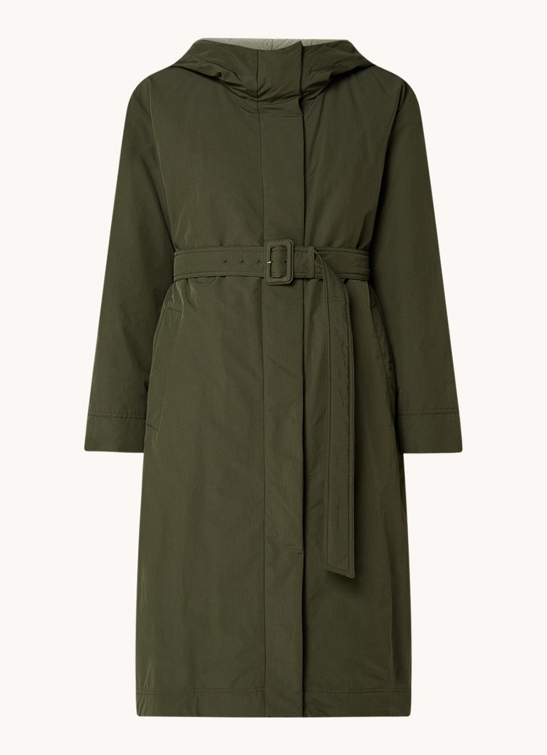 MaxMara Ussita divpusēja stepēta jaka ar sasienamu jostu