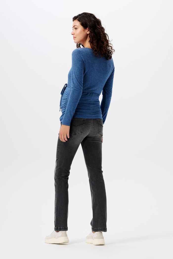 Umstands-Longsleeve mit Henley-Ausschnitt