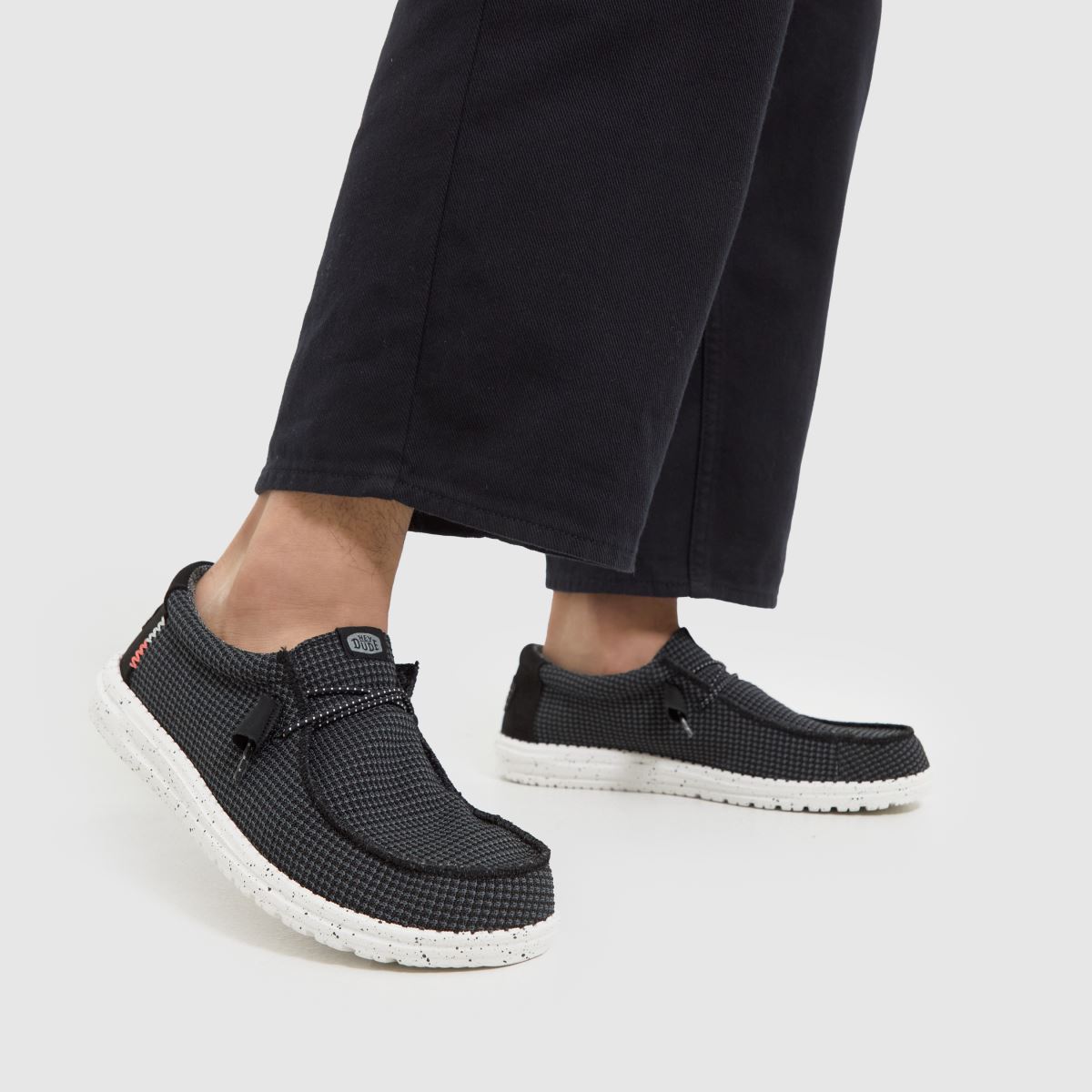 HEYDUDE Wally Sport-sneakers i vitt och svart