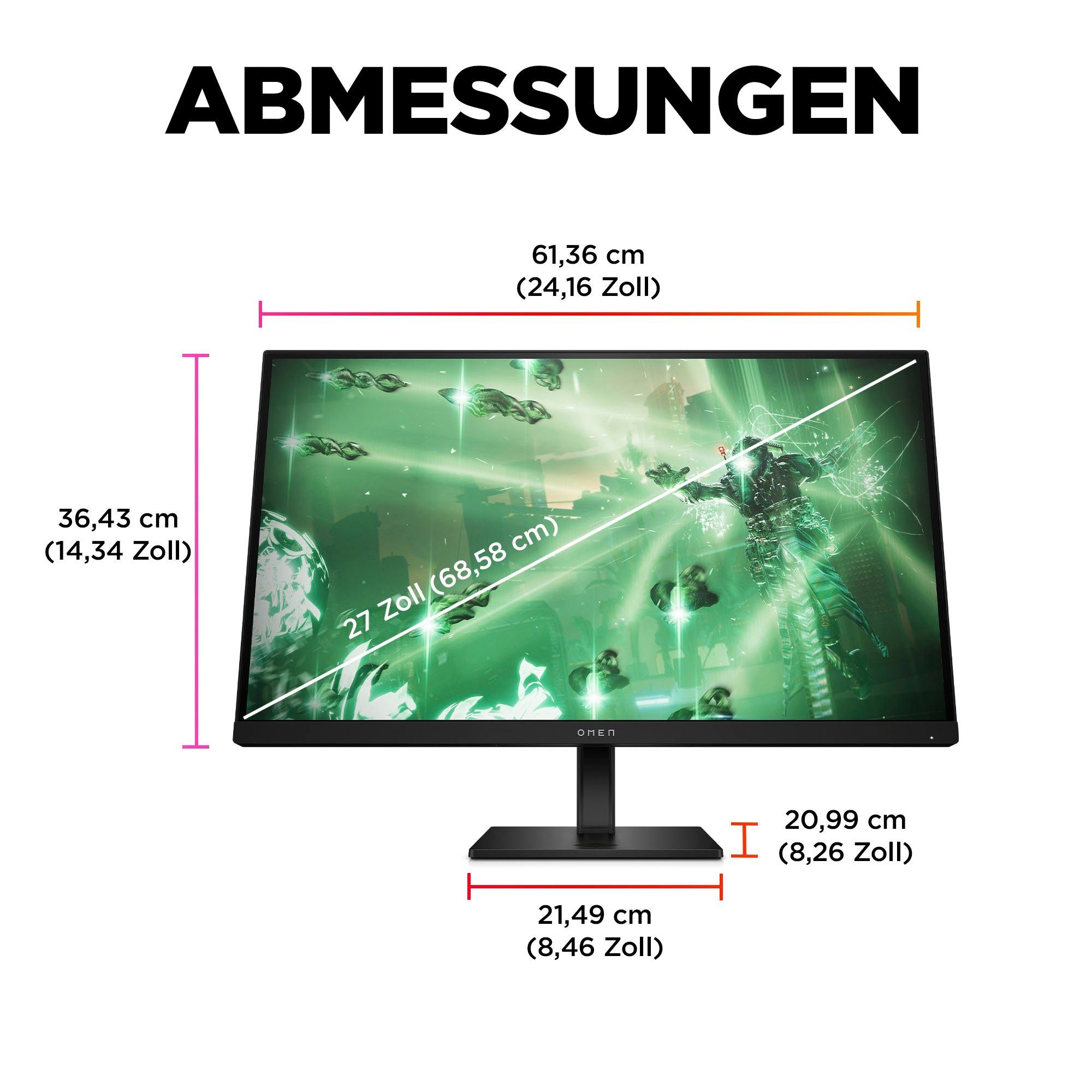 HP OMEN 27q (HSD-0156-A) Gaming-Monitor (68,6 cm/27 