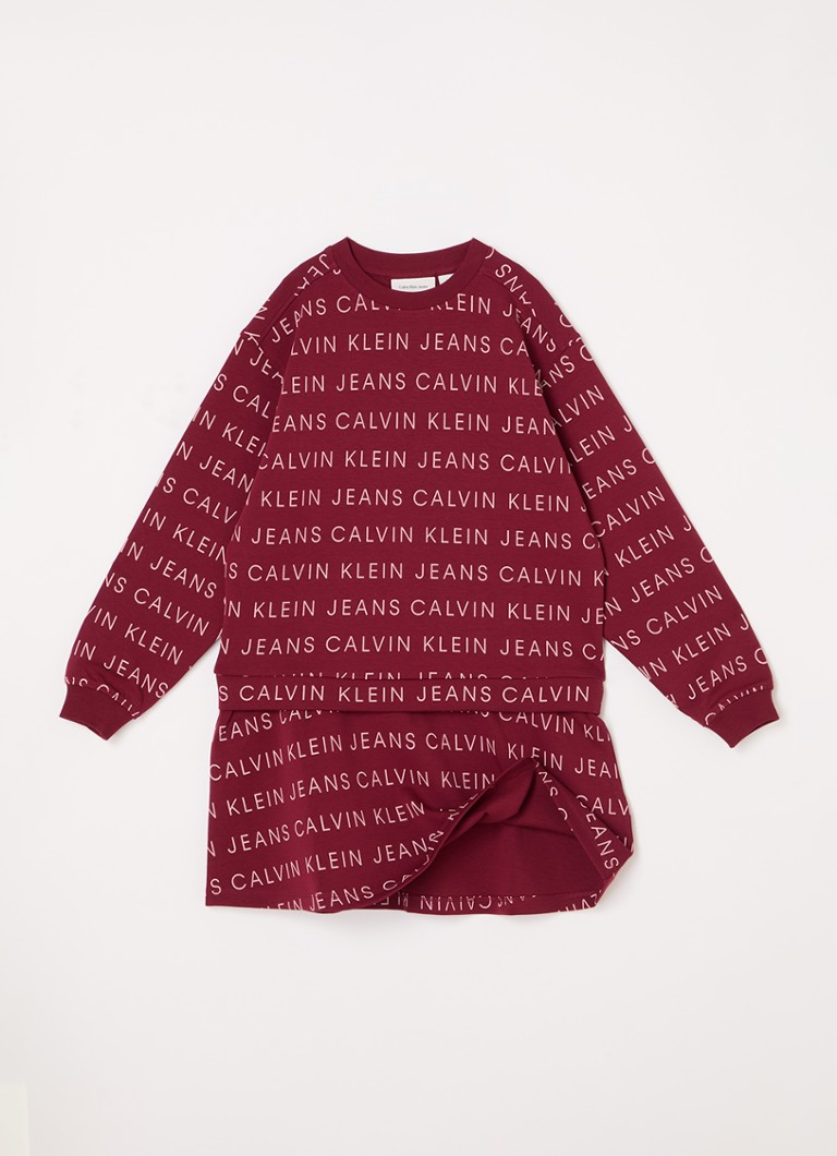 vestito maglione con stampa logo Calvin Klein