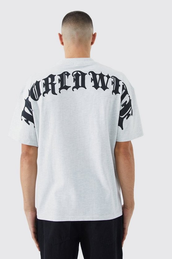 Oversize T-Shirt mit Text-Print
