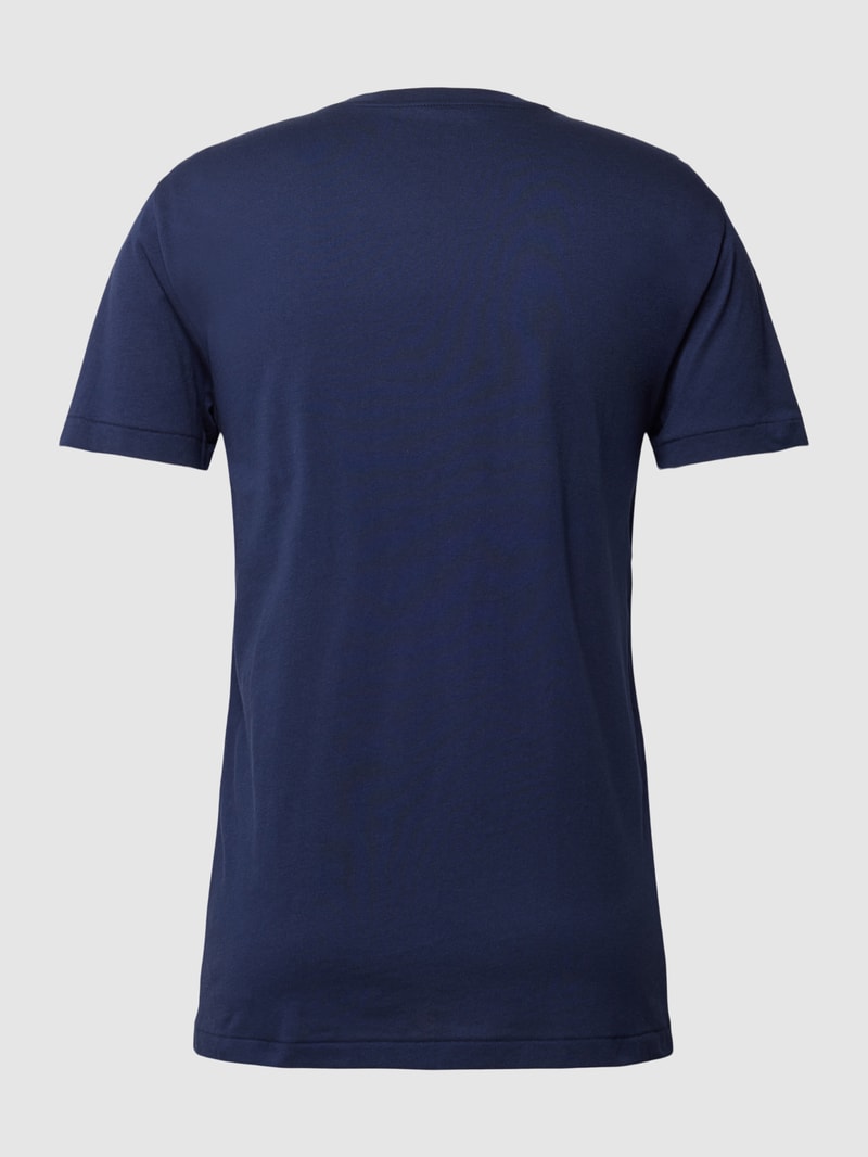 T-shirt Set mit Label-Stitching Modell 'Crew' in dunkelblau