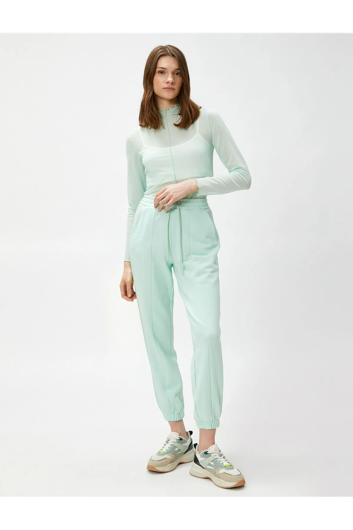 Koton  Jogger-Jogginghose mit gerippter Tasche
