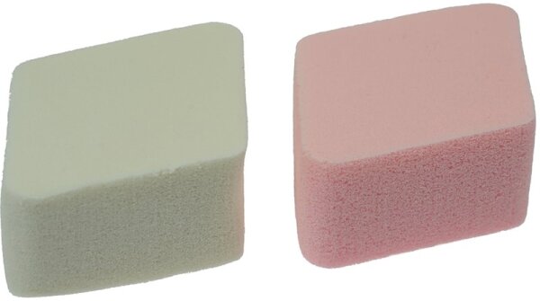 Fantasia Make-up Schwämmchen, 2er-Pack farbig/weiß Latex, 4,5 x 4,0 x 2,0 cm Make-up Schwamm