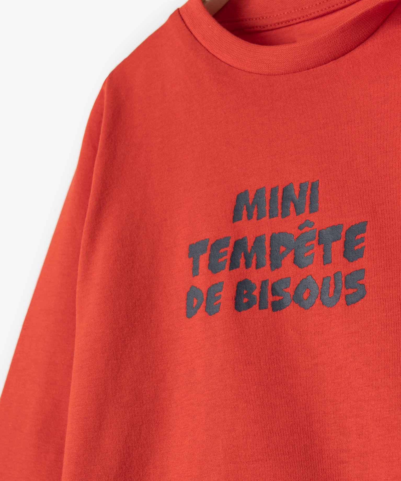 Tee-shirt bébé Garçon à manches longues avec message rouge | GEMO