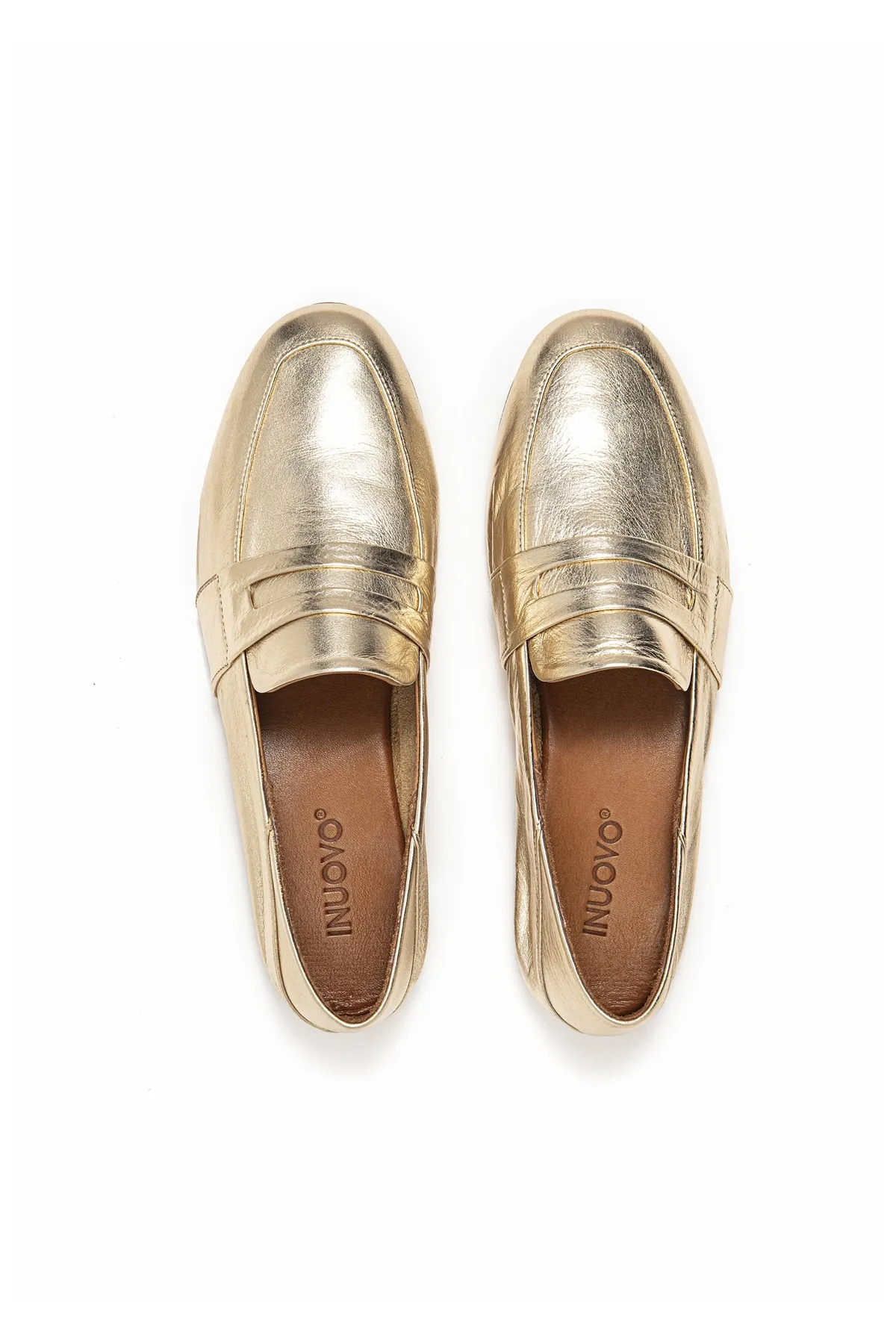 INUOVO  Flacher Schuh - Goldfarben - Blockabsatz
