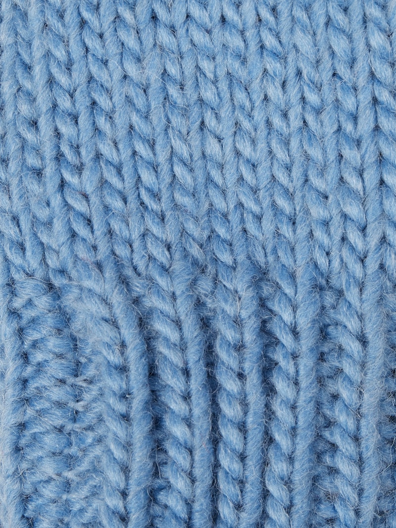 Fäustlinge mit gerippten Abschlüssen in ozean blau