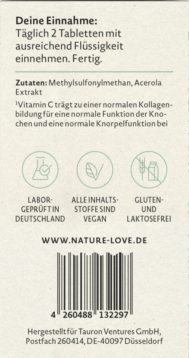 MSM mit Vitamin C Tabletten 180 St, 187 g
