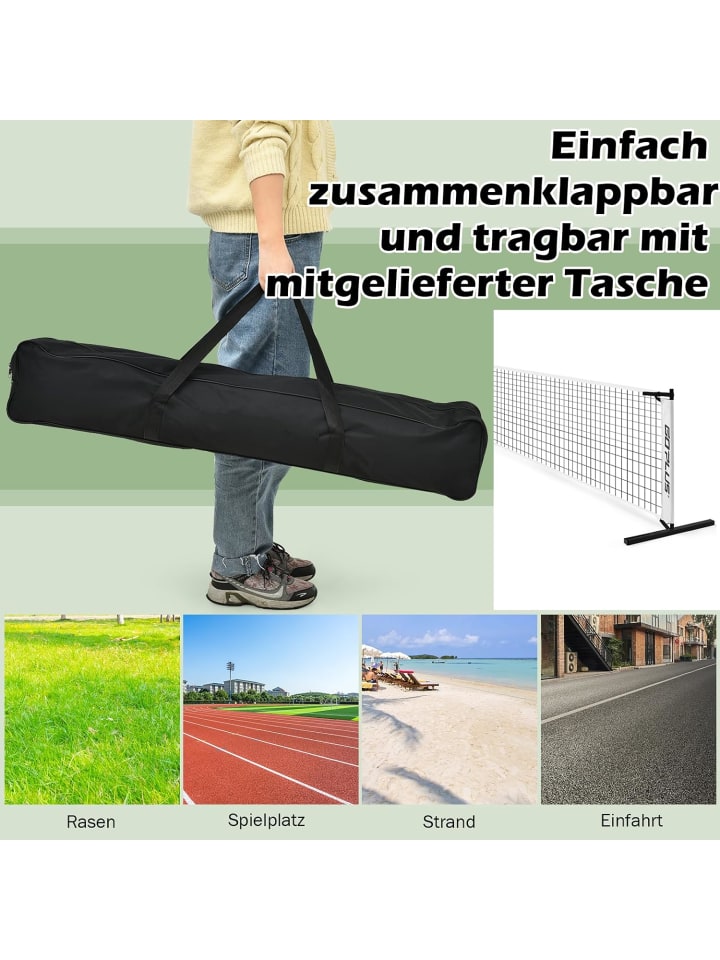 COSTWAY 670cm Pickleball-Netz in Schwarz günstig kaufen onesize