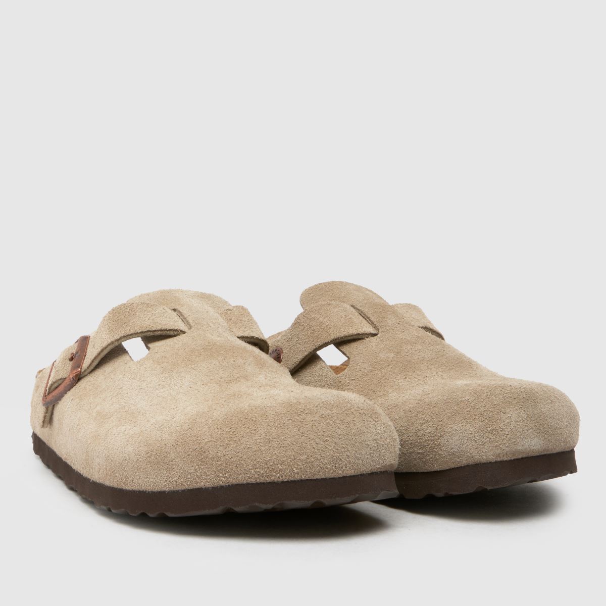 BIRKENSTOCK – Boston – Träskor i taupefärg
