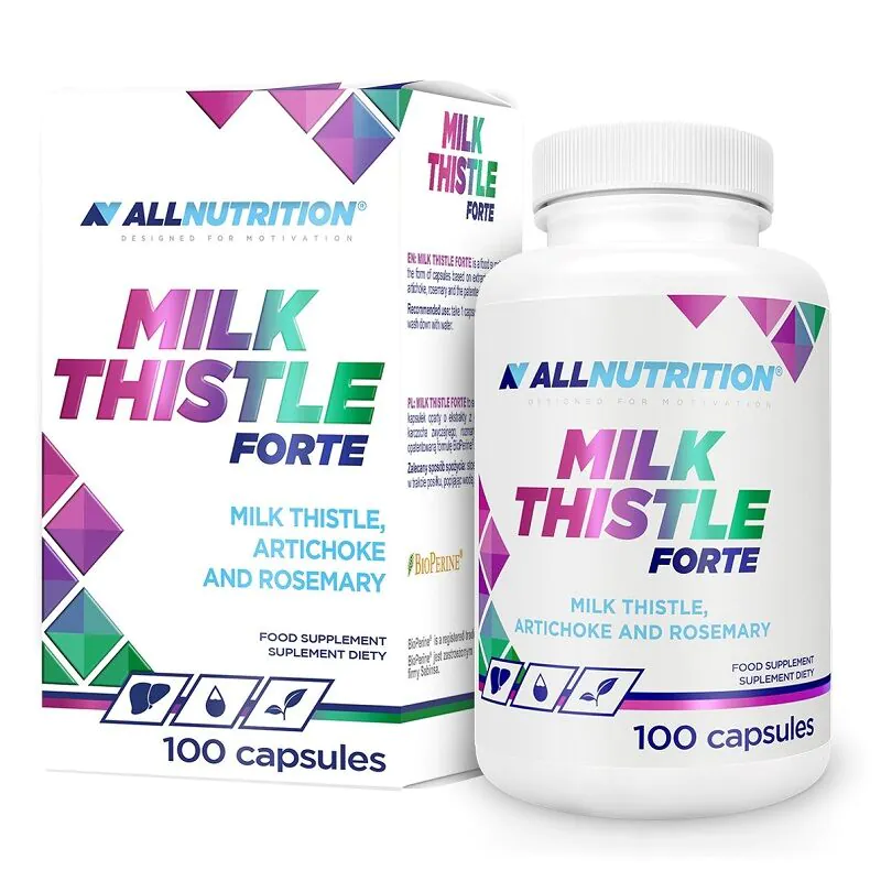 Allnutrition Milk Thistle Forte, Συμπλήρωμα Διατροφής που Υποστηρίζει την Πέψη, Κάψουλες