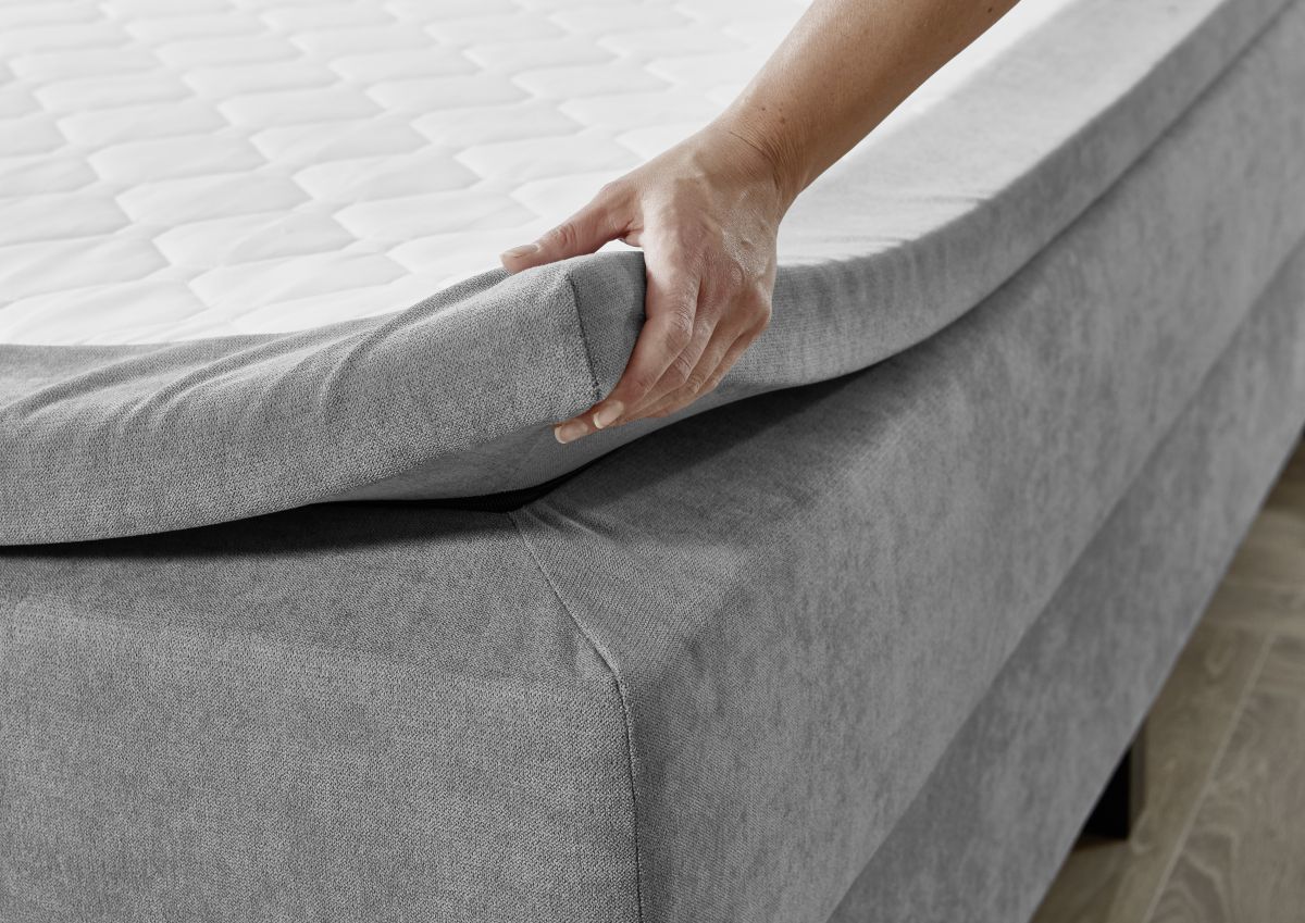 Sun Garden Boxspringbett Jeff mit Bettkasten Silber 100 x 200 cm