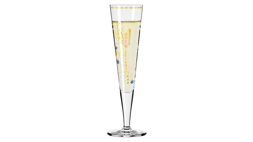 RITZENHOFF Champagnerglas Goldnacht #37 von Concetta Lorenzo H23 Silber, Gold