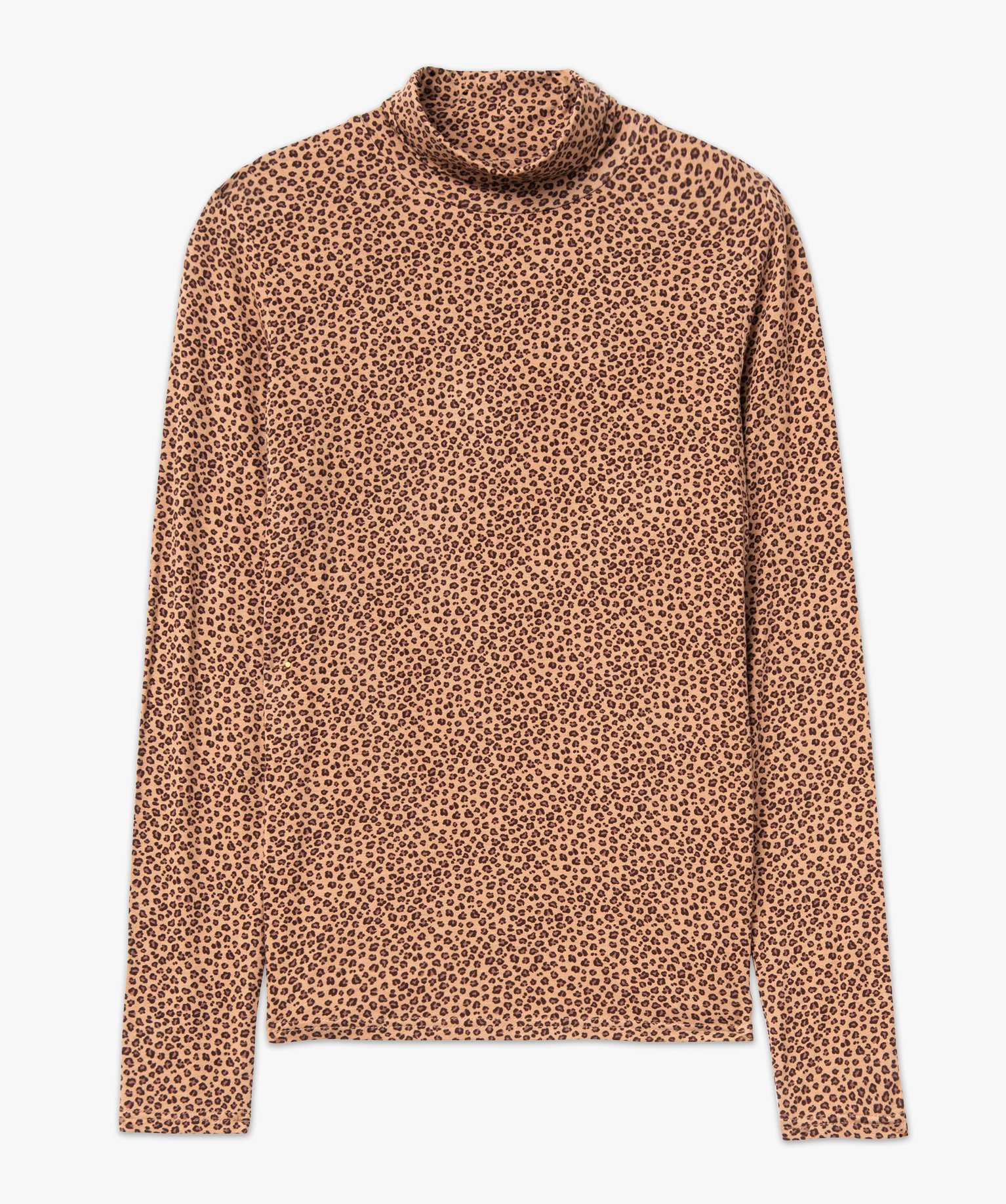 Tee-shirt manches longues et col roulé moulant femme imprime | GEMO