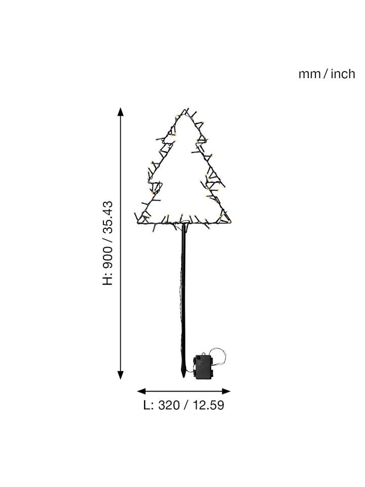 STAR Trading Weihnachtsleuchte mit Erdspieß Spiky, batteriebetrieben, outdoor in Schwarz günstig kaufen onesize